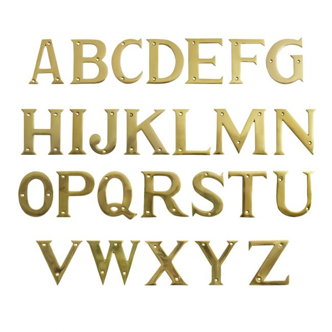 3" Polished Brass Face Fix Letters 3" Polished Brass Face Fix Letters