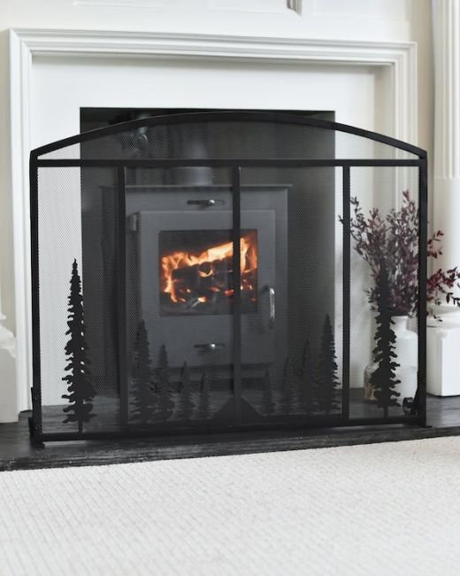 "Greenbank" Ornate Forest Scene Fire Guard - Large "Greenbank" Ornate Forest Scene Fire Guard - Large