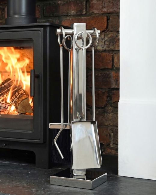"Francisco" Contemporary Fireside Companion Set- 40cm "Francisco" Contemporary Fireside Companion Set- 40cm