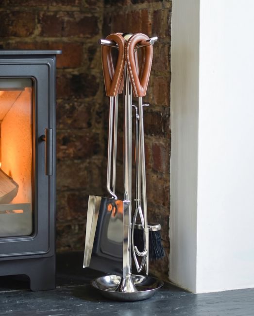 "The Contra" Companion Set With Leather Handles In Situ "The Contra" Companion Set With Leather Handles In Situ