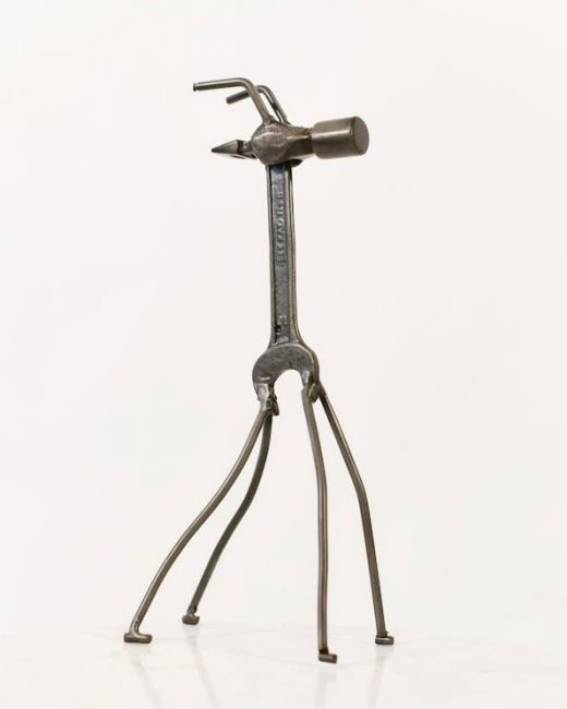 Recycled Metal Giraffe Sculpture