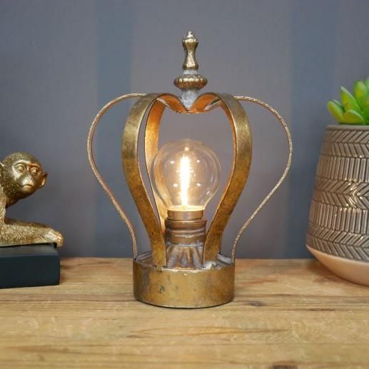 Gold Crown-Shaped Table Light Gold Crown-Shaped Table Light