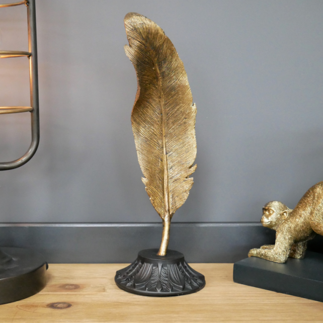 Gold Feather Ornament in Situ Gold Feather Ornament in Situ