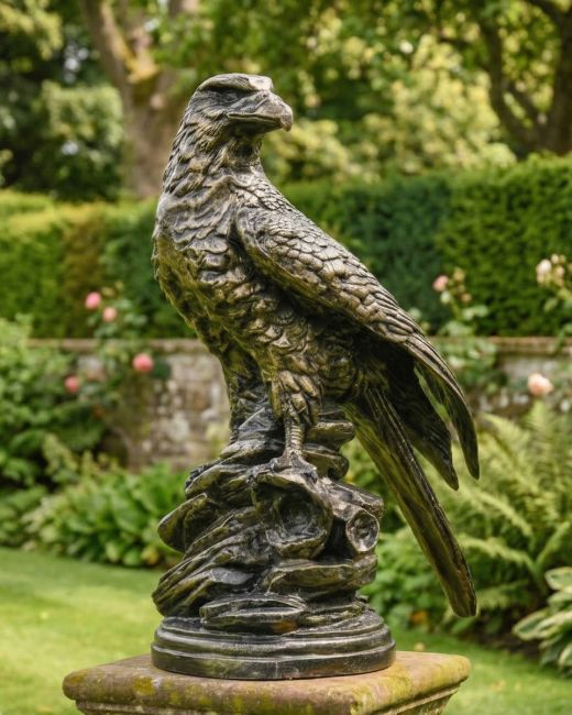 Golden Eagle Garden Ornament ai illustration Golden Eagle Garden Ornament ai illustration