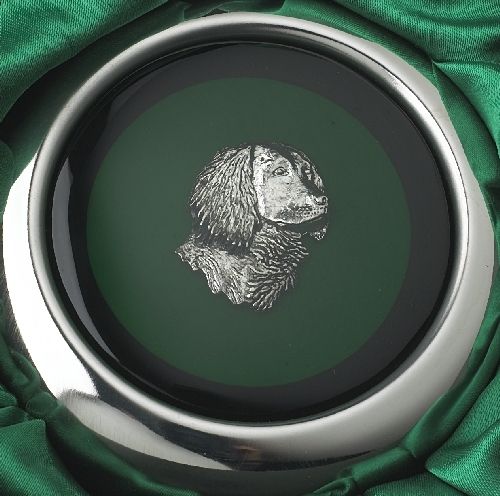 Close-up Of Golden Retriever On Whiskey Flask Close-up Of Golden Retriever On Whiskey Flask