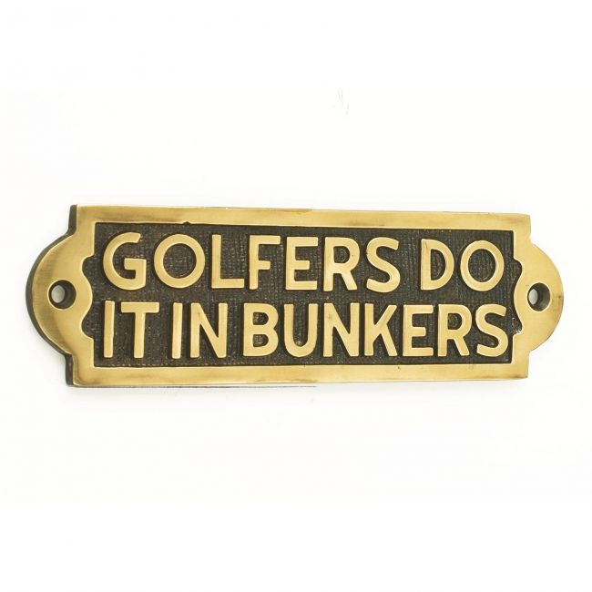 Golfers Do It In Bunkers Created From Brass Golfers Do It In Bunkers Created From Brass