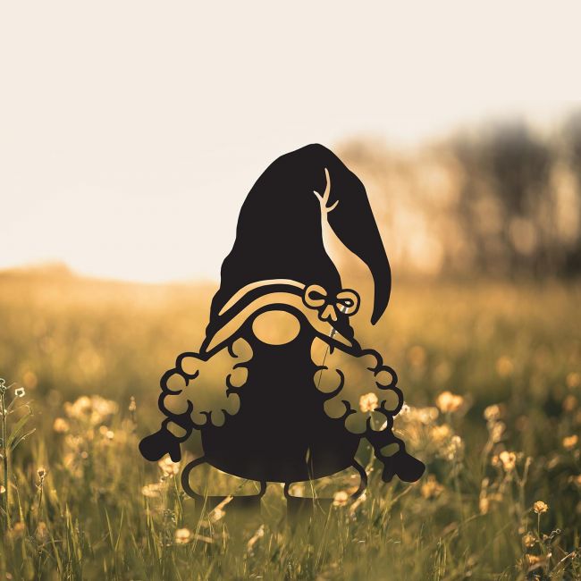 Flower Fairy Sitting on Toad Stool Silhouette in Situ Flower Fairy Sitting on Toad Stool Silhouette in Situ