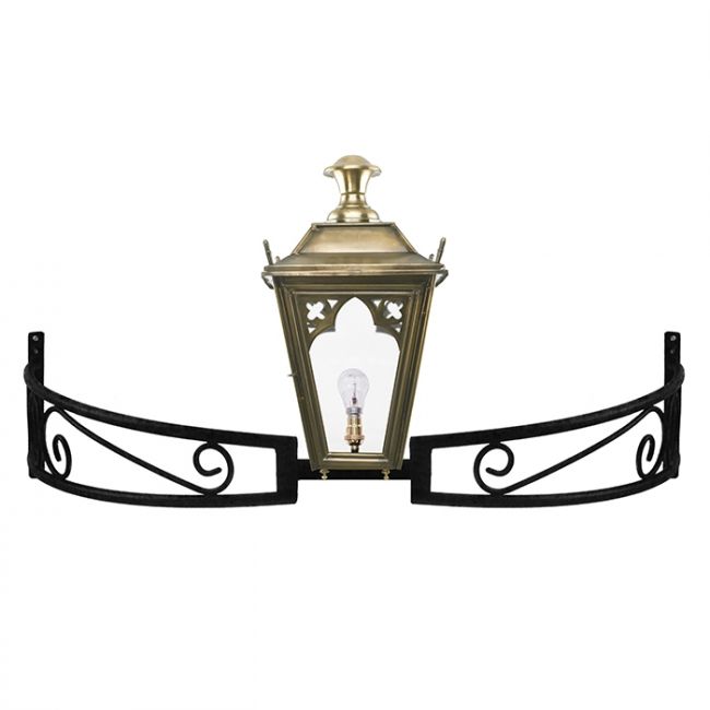 Antique Brass Gothic Bow Bracket Light Antique Brass Gothic Bow Bracket Light