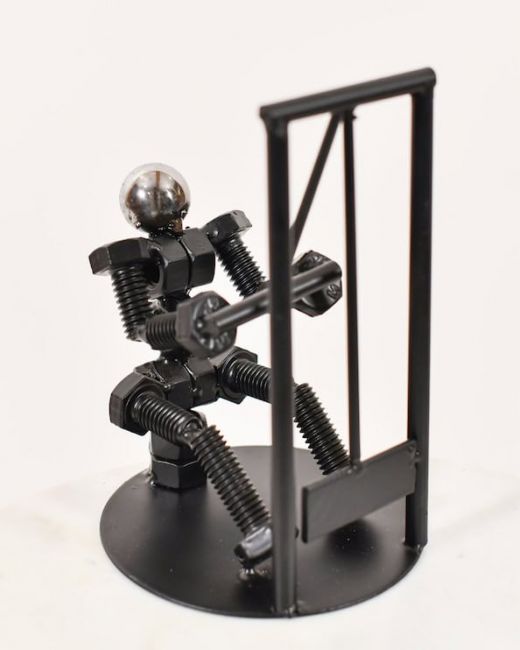 Recycled Metal Gym Sculpture