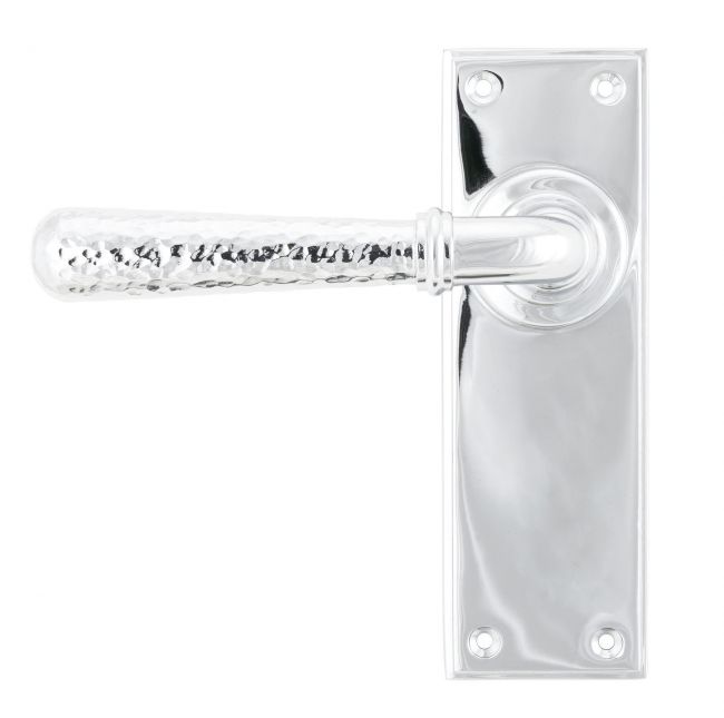 Hammered Bright Chrome Lever Latch Door Handle Hammered Bright Chrome Lever Latch Door Handle