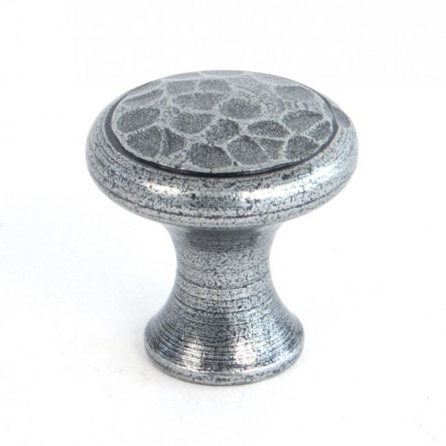 hammered effect door knob cast iron