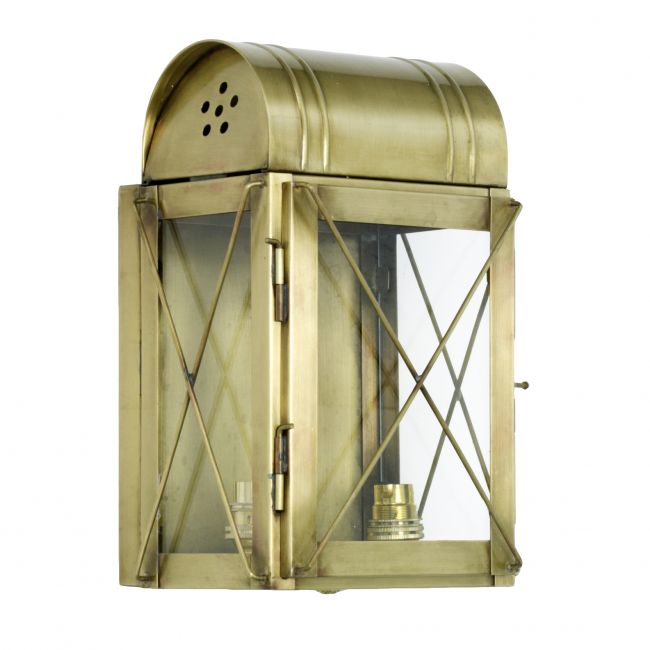"Hampshire" Wall Lantern Finished in an Antique Brass Finish "Hampshire" Wall Lantern Finished in an Antique Brass Finish