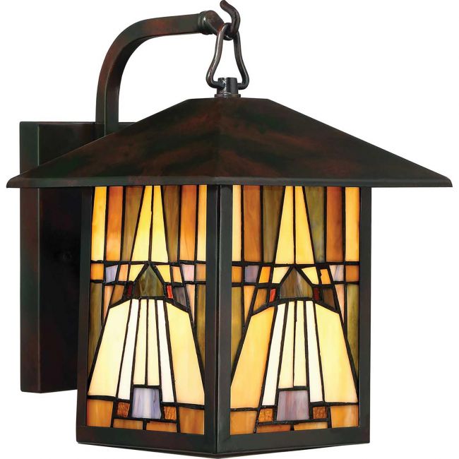 Handcrafted "Stained Glass" Top Fix Wall Light - 31cm Handcrafted "Stained Glass" Top Fix Wall Light - 31cm