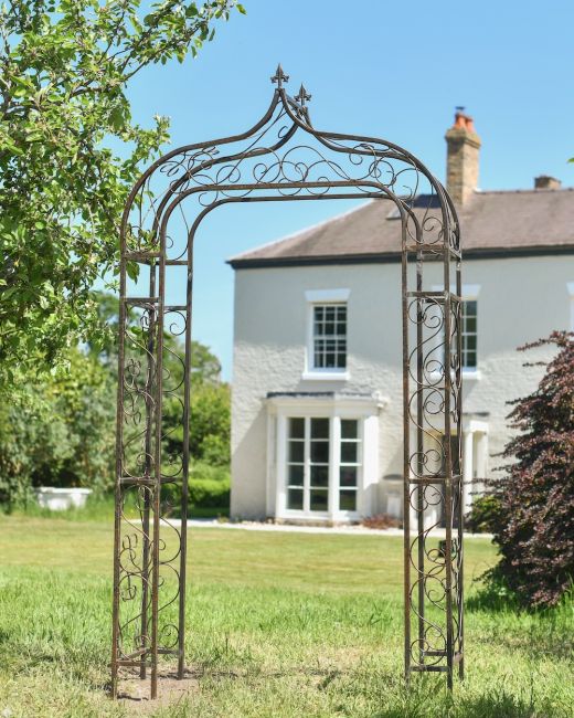 "Harlow" Ornate Rose Arch - Natural Finish