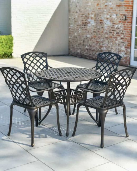 Antique Bronze "Hatchlands" Four Seater Dining Set Antique Bronze "Hatchlands" Four Seater Dining Set