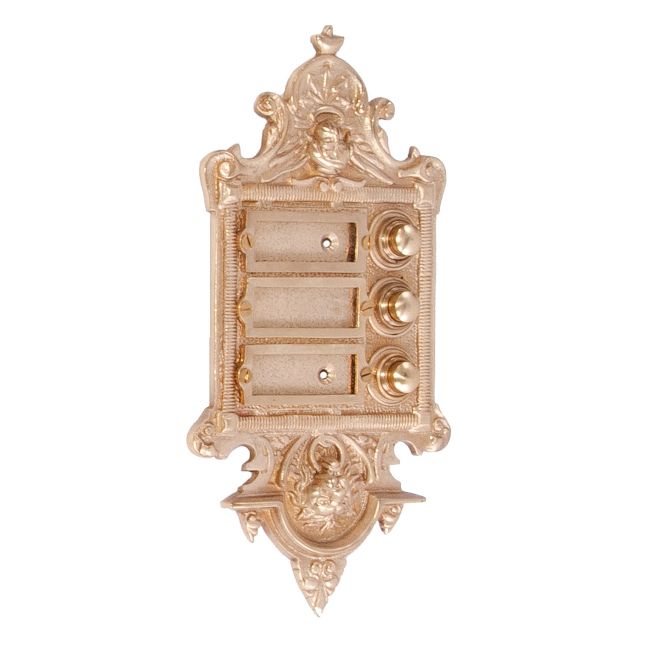 “Hazeldon Park" Polished Brass Apartment Bell Push “Hazeldon Park" Polished Brass Apartment Bell Push