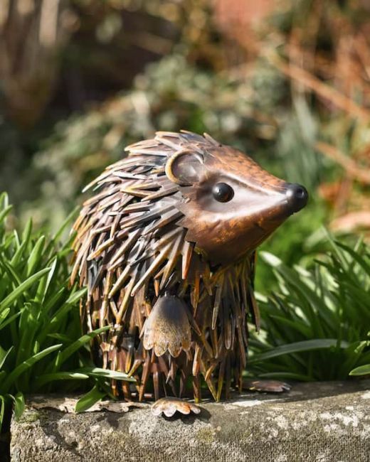 Henry the Hedgehog Steel Garden Ornament - Standing Henry the Hedgehog Steel Garden Ornament - Standing