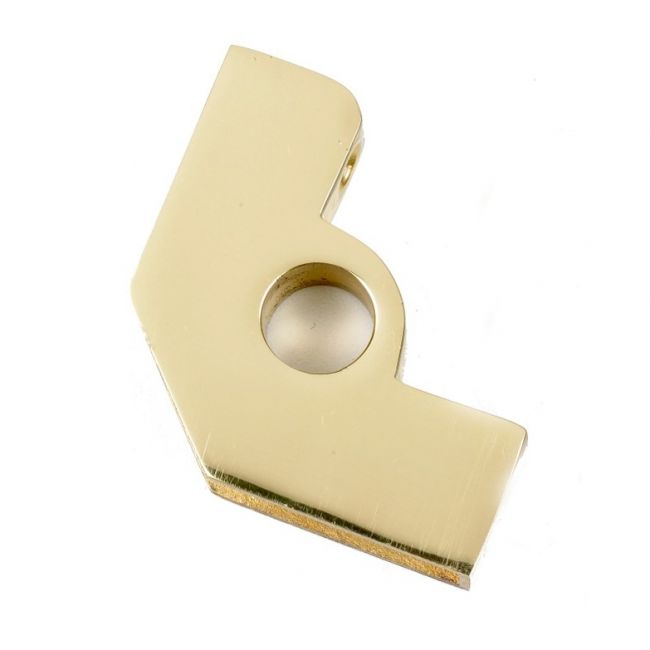 16mm Unlacquered Brass High Style Unhinged Carpet Bracket with Flat Head Screw 16mm Unlacquered Brass High Style Unhinged Carpet Bracket with Flat Head Screw