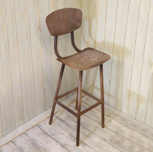 High Rustic Iron Pub Stool High Rustic Iron Pub Stool