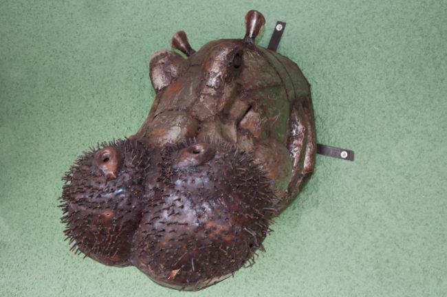 "Kiboko" Hippo Wall Mounted Bust