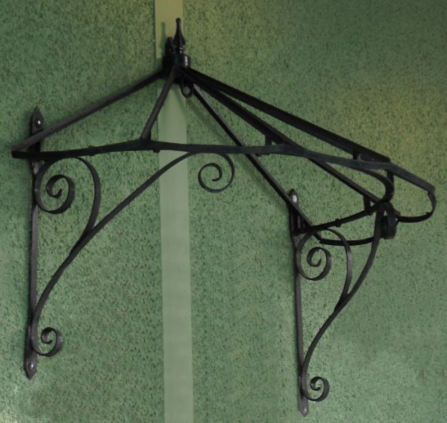 "Honeysuckle Cottage" Wrought Iron Door Canopy "Honeysuckle Cottage" Wrought Iron Door Canopy