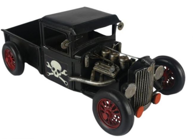 Black Hot Rod Truck Replica Ornament Black Hot Rod Truck Replica Ornament