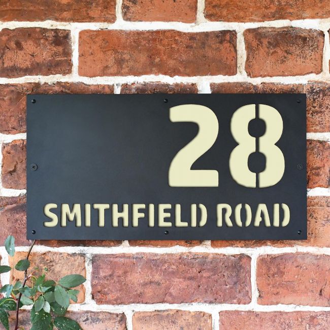 "Smithfield" House Sign Finished in Cream "Smithfield" House Sign Finished in Cream