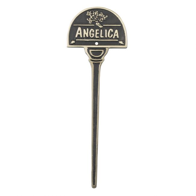 Angelica Solid Brass Herb Label Angelica Solid Brass Herb Label