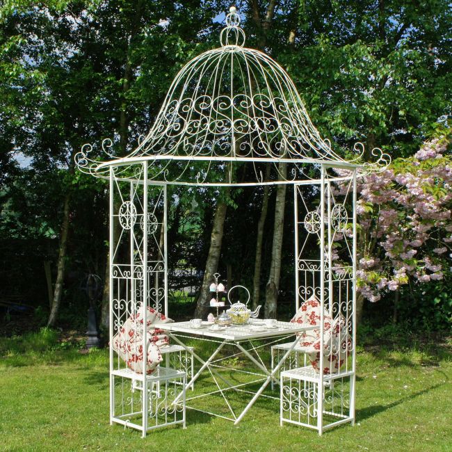 "St Rimini" Garden Gazebo Finished in Cream "St Rimini" Garden Gazebo Finished in Cream