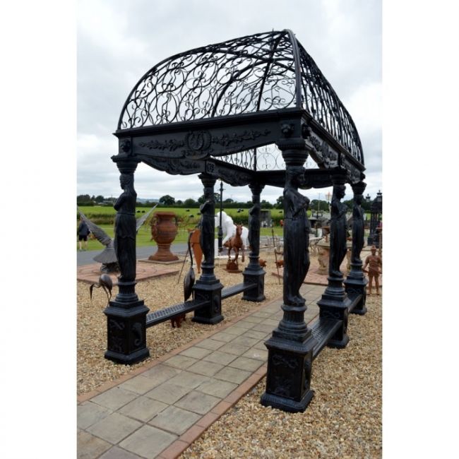 The "Athenian Goddess" Royal Palace Gazebo in a Black Finish The "Athenian Goddess" Royal Palace Gazebo in a Black Finish