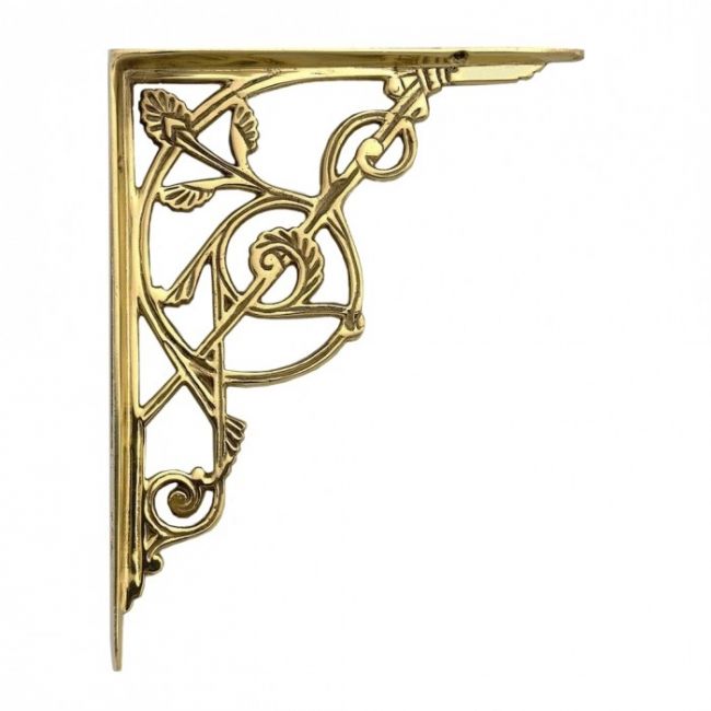Trellis Brass Shelf Bracket 24cm x 19cm