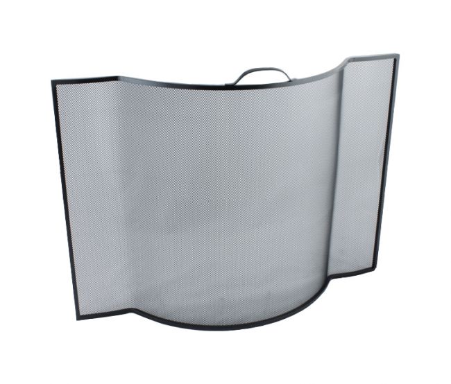“Huxbury Avenue” Curved Contemporary Custom Fire Screen “Huxbury Avenue” Curved Contemporary Custom Fire Screen