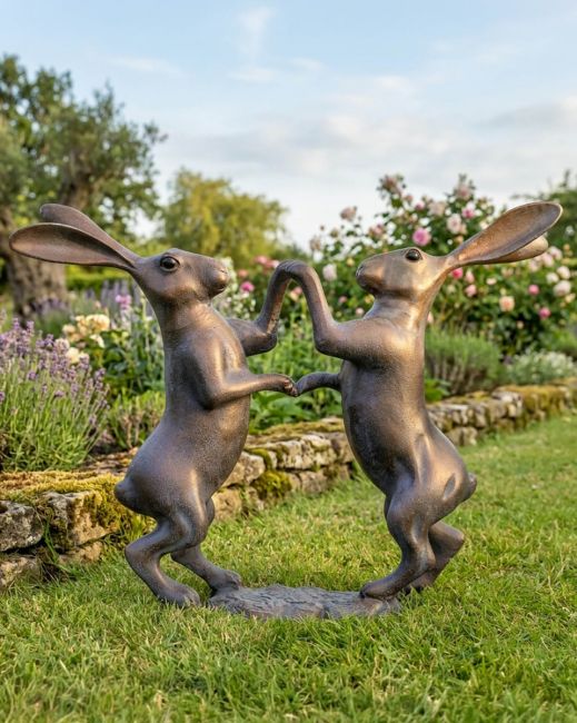 Boxing Hare - Antique Finish Digital Illustration