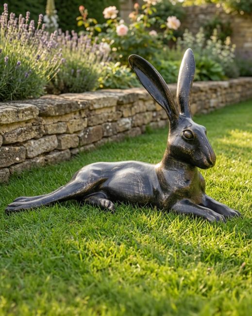 Hare Laying - Antique Finish Digital Illustration