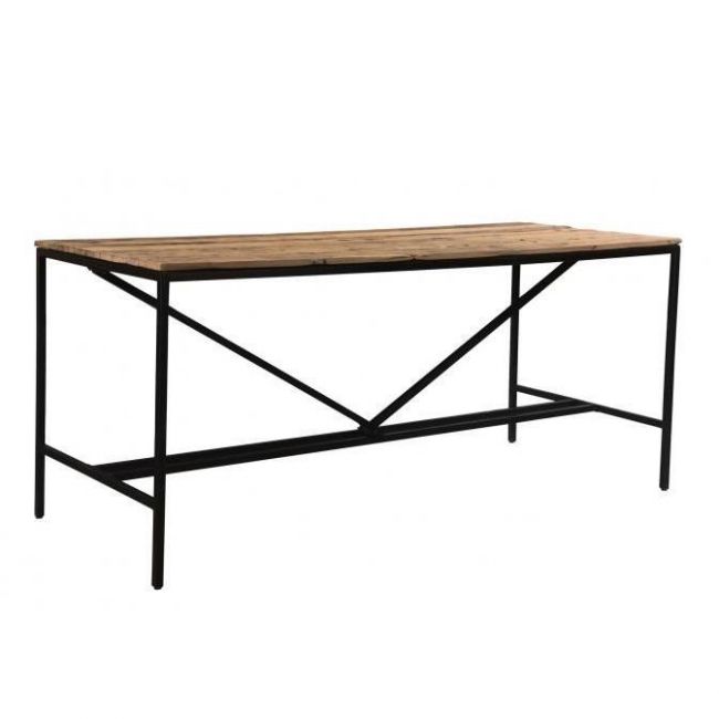 Industrial Table Created From Wood & Iron Industrial Table Created From Wood & Iron