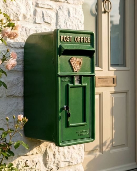 Irish Harp Post and Parcel Box digital illustration