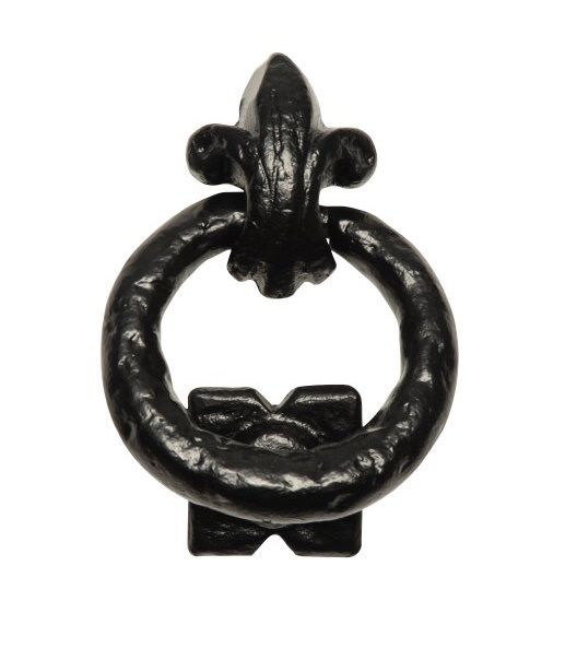"Hylmland" Rustic Iron Fleur de Lys Door Knocker "Hylmland" Rustic Iron Fleur de Lys Door Knocker