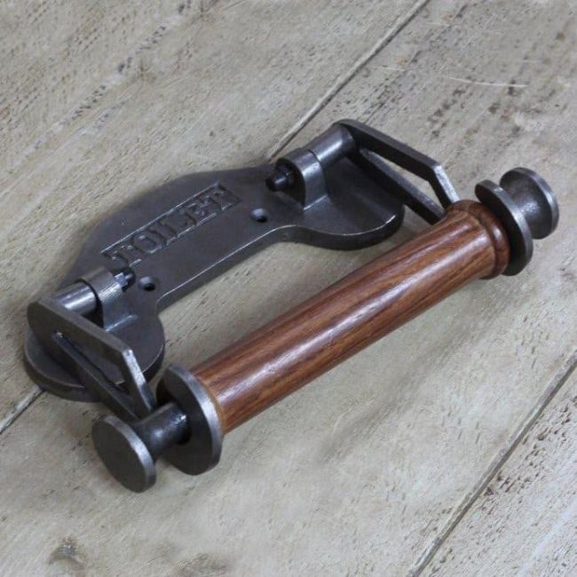 Folding Arm Toilet Roll Holder Created From Iron 