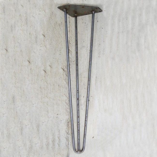 Three Prong Hairpin Table Leg Finished Created From Iron Three Prong Hairpin Table Leg Finished Created From Iron