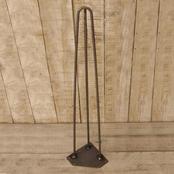 Three Prong Hairpin Table Leg Finished Created From Iron Three Prong Hairpin Table Leg Finished Created From Iron