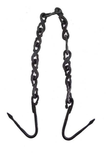 Iron tool hanger chain double hook