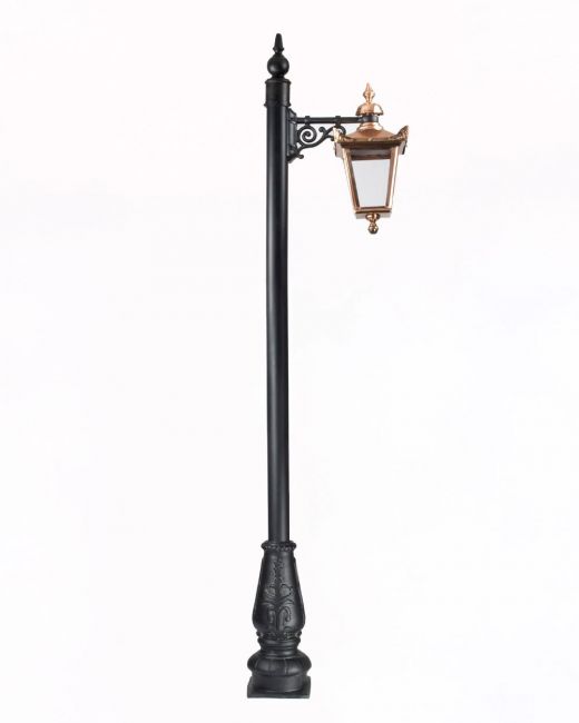 2.4m Ironbridge Lamp Post Set with Copper Victorian Lantern