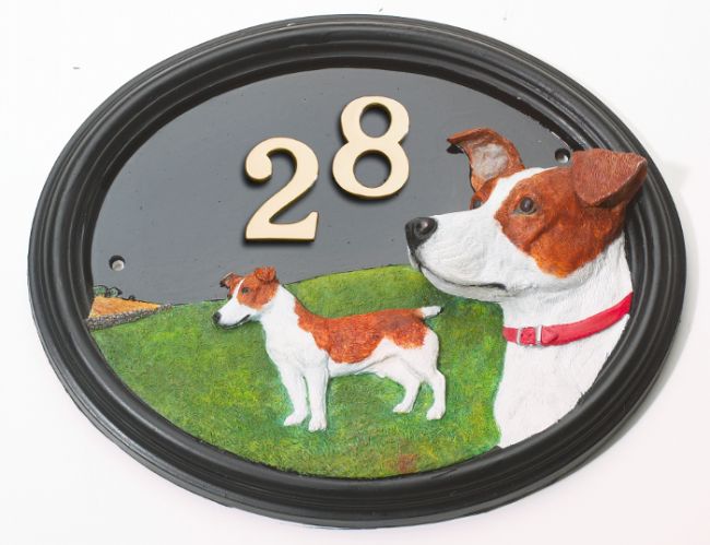 House Sign - Hand Painted - Jack Russell House Sign - Hand Painted - Jack Russell