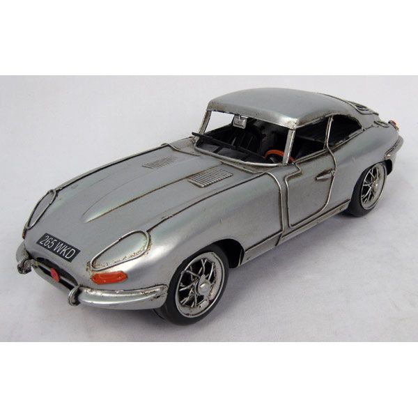 Silver 1961 Jaguar E-Type Scale Model