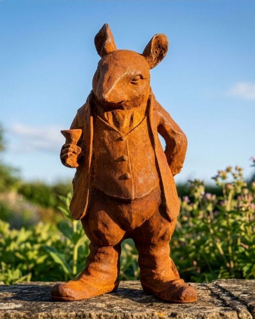 Jonny Town Mouse Cast Iron Garden Sculpture Digital Illustration Jonny Town Mouse Cast Iron Garden Sculpture Digital Illustration