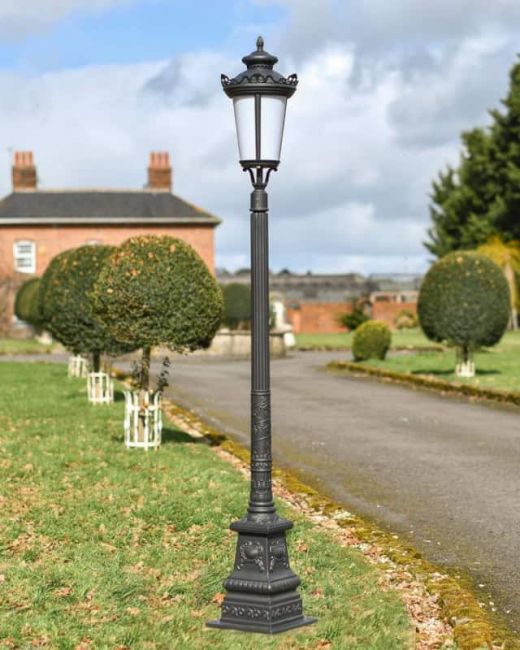 "Kenwell" Black Ornate Lamp Post in Situ "Kenwell" Black Ornate Lamp Post in Situ
