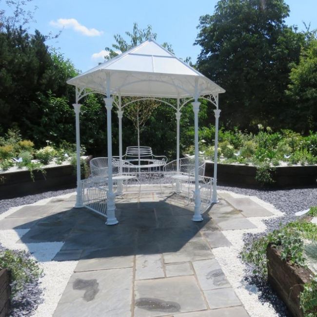 "Lady Madeline" garden gazebo with a metal roof "Lady Madeline" garden gazebo with a metal roof