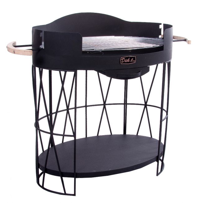 Large Oval Black Garden Barbecue Large Oval Black Garden Barbecue
