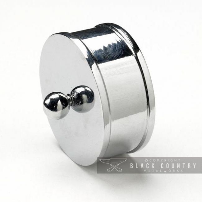 Plain Handle End Cap Finished in Bright Chrome Plain Handle End Cap Finished in Bright Chrome