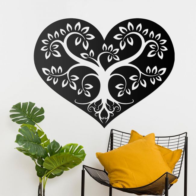 Tree Heart Wall Art in a Modern Home Tree Heart Wall Art in a Modern Home